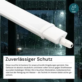 LUXULA 1 x 36W Wannenleuchte 120 cm weiß
