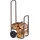 Relaxdays Kaminholzwagen Metall Kunststoff 41 x 45 x 109,5 cm Braun