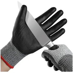 Mustbau Schnittschutz Handschuhe Level 3 Schutz für Küche, Garten & Baustelle, Größe XL,6 Paar