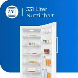 GGV Exquisit KS350-V-H-040E Kühlschrank (331 l, 1730 mm hoch, Weiß)
