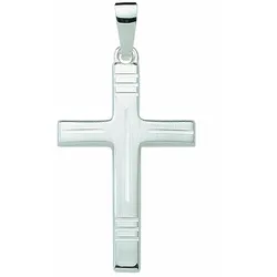 Kreuzkette ADELIA ́S "schmuck, damen schmuck, für sie, hochwertig, preiswert, günstig", silber, Halsketten, Damen, Silber 925 (Sterlingsilber), Schmuckset mit bis 45 cm stufenlos verstellbarer 925 Silber Halskette