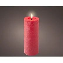 Lumineo LED Wachskerze 19 cm rot