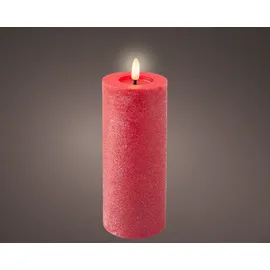 Lumineo LED Wachskerze 19 cm rot