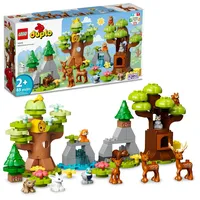 LEGO DUPLO Wild Animals of Europe 10979 - Vorschul-Lernspielzeug für Kleinkinder ab 2 Jahren mit Hirsch, Bär, Fuchs Wald Tierfiguren
