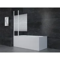 Aurlane Badewannenfaltwand White Elegance 2 weiß 100 cm x 140 cm 2-teilig