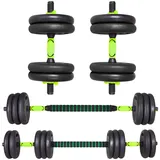 ALLINLIFE Hanteln Set 2er, 10KG Langhanteln Adjustable Dumbbell set Weights mit Verbindungsstahlrohr & Rutschfester Griff, Kurzhanteln Verstellbar für Krafttraining, Fitness, Gym, Zuhause