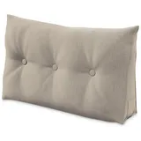 eloneo Rückenkissen cm breit, Keilkissen für Bett und Sofa geeignet, dreieckiges Lesekissen, Kissen mit abnehmbarem und waschbarem Bezug, praktisches Seitenfach