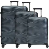 pactastic Collection 02 Koffer-Set 3-tlg. grau/blau