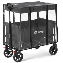 Sekey Bollerwagen Regenschutz transparent