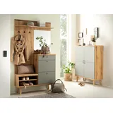 INOSIGN Garderoben-Set »Mavas, Garderobe mit Stauraum, Garderobenschrank im Scandic Design«, (Set, 2 St.), ausreichend Stauraum, für kleine Räume geeignet, 237 cm breit,