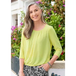 GOLDNER Chiffon-Shirt mit 3/4-Arm hellgrün 40