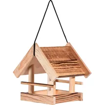 Dobar Vogelfutterhaus Candela (22 x 20 x 22 cm, Braun, Holz)