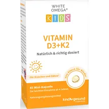 Cellavent Healthcare GmbH White Omega Kids Vitamin D3+K2 Kapseln 45 St.