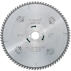 Metabo 628223000, Aluminium, Bronze, Kupfer, Laminat, Kunststoff, 25,4 cm, 3 cm,