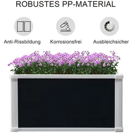 Outsunny Hochbeet 60 x 60 x 30 cm Grau