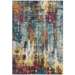 Teppich FLAIR RUGS "Abstraction", bunt (multi), B:160cm H:10mm L:230cm, Kunstfaser, Teppiche, Moderner Multi-Teppich