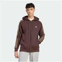 Adidas Essentials French Terry 3-Streifen Kapuzenjacke Shadow Brown XS