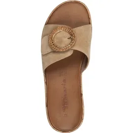 TAMARIS Da.-Pantolette für Damen, beige, Größe 38 - 38
