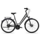 2R Manufaktur Trekkingrad TLX24 Trapez, 24 Gang Shimano Acera RD-M360 Schaltwerk, Kettenschaltung, Damenrad 28 Zoll schwarz/grau schwarz 50 cm