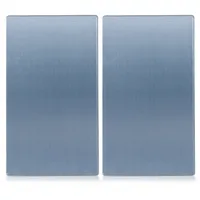 Zeller Herdabdeck-/Schneideplatten-Set 30 x 52 cm silber