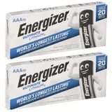 Energizer 20x Energizer Ultimate Batterie Lithium LR03 1.5V AAA Micro L92