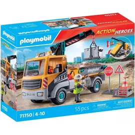 Playmobil Action Baustellen-LKW mit Kran 71750