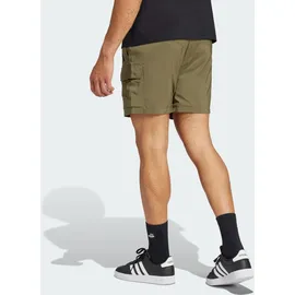 adidas Essentials Small Logo Chelsea Cargo Shorts Olive Strata / Black M