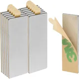 ECENCE Neodym Magnete 12 Stck. selbstklebend - 30x10x1mm - hochwertige - silber,