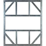 Globel Fundamentbodenrahmen 113 x 234 cm Silber