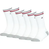TOMMY HILFIGER Kinder Socken, 6er Pack - ICONIC SPORTS, Frottee-Sohle, 27-42 Weiß 31-34