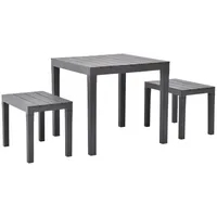 vidaXL Gartenmöbel Set 3-tlg. braun