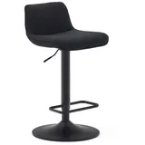 Kave Home 2er-Set Kave Home Barhocker Zenda Stoff Schwarz