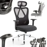 Arebos Bürostuhl Ergonomisch Schwarz