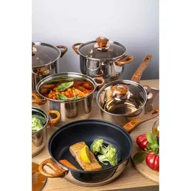 Kinghoff Topf-Set 12-tlg. Kochtöpfe + Teflon Pfanne