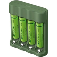 GP Batteries ReCyko Everyday Charger (USB) B421 inkl. 4x AAA NiMh 850mAh (130B421USB85AAAC4)