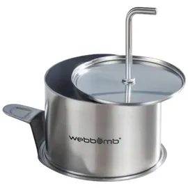 WEBBOMB 8tlg Set Edelstahl Dessertringe Kuchenform Speisenringe Ø 7,5 cm Höhe 5,5 cm rund mit Heber & Stampfer Backringe für runde Mini Kuchen u...