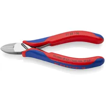Knipex 77 02 130 Elektronik-Seitenschneider mit durchgestecktem Gelenk mit Mehrkomponenten-Hüllen 130 mm