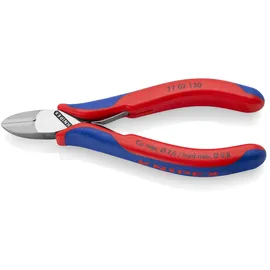 Knipex 77 02 130 Elektronik-Seitenschneider mit durchgestecktem Gelenk mit Mehrkomponenten-Hüllen 130 mm