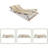 The Living Store Lattenrost mit 28 Latten 7 Zonen 90x200 cm - Braun