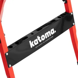 katoma Arbeitstisch Stahl/MDF klappbar 125 kg gelb/rot