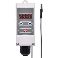 EMOS P5684 Anlegethermostat mit Fernfühler, einstellbarer Schaltempfindlichkeit und digitalem