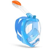 Ledeak Tauchmaske Schnorchelmaske Vollmaske, 180° Breites Sichtfeld Schnorchelmaske Erwachsene Kinder, Faltbare Snorkeling Mask Antibeschlag und Lecksicherung Tauchmaske Vollgesichtsmaske