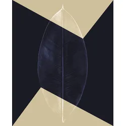 Bild KOMAR "Lotus Theatre", blau (farbe bild(er): blau), B:40cm H:50cm, Papier, Holz, Bilder, Wandbild zur Dekoration - ohne Rahmen