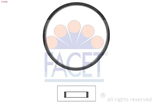 FACET Dichtung, Thermostat 79706 für Opel GM