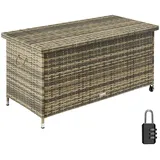 Tectake Kiruna mit Kunststoffgeflecht, 120x55x61,5cm, 270l