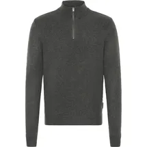 CASUAL FRIDAY "Troyer CFHeine", Herren, Gr. XL, grau (dunkelgrau melange), Obermaterial: 65% Polyacryl PAN. 27% Nylon NY. 5% Wolle mw. 3% Polyester PES., Pullover Troyer