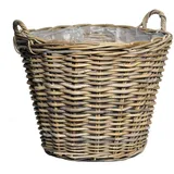 Aktion!! Pflanzkorb ø 39 cm rund aus Rattan -Naturprodukt Blumentopf Weide