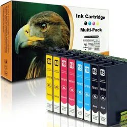 D&C Kompatibel 8er Sparset Patronen Epson 18XL alle Farben 2x C13T18164012 - C13T18164010