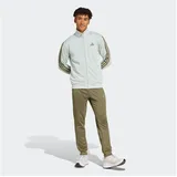 Adidas Sportswear Trainingsanzug M 3S FT TT TS (2-tlg), drei Streifen Tracksuit aus weichem French-Terry-Material grau S