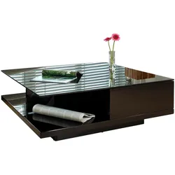 Couchtisch 100x100 schwarz Glas Sofatisch Wohnzimmertisch Beistelltisch Tisch